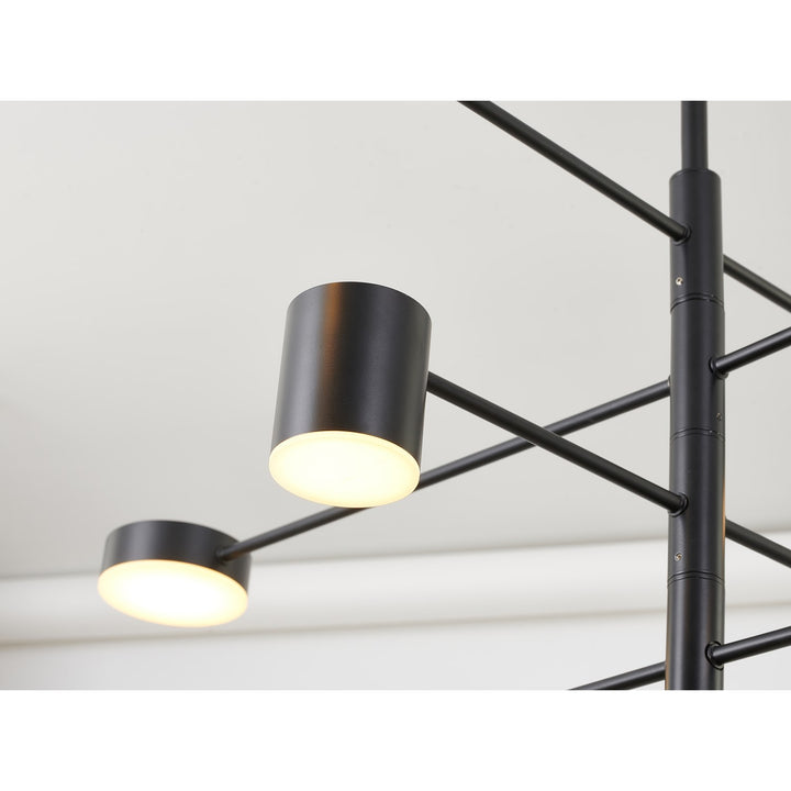 Led Chandelier In Black Finish