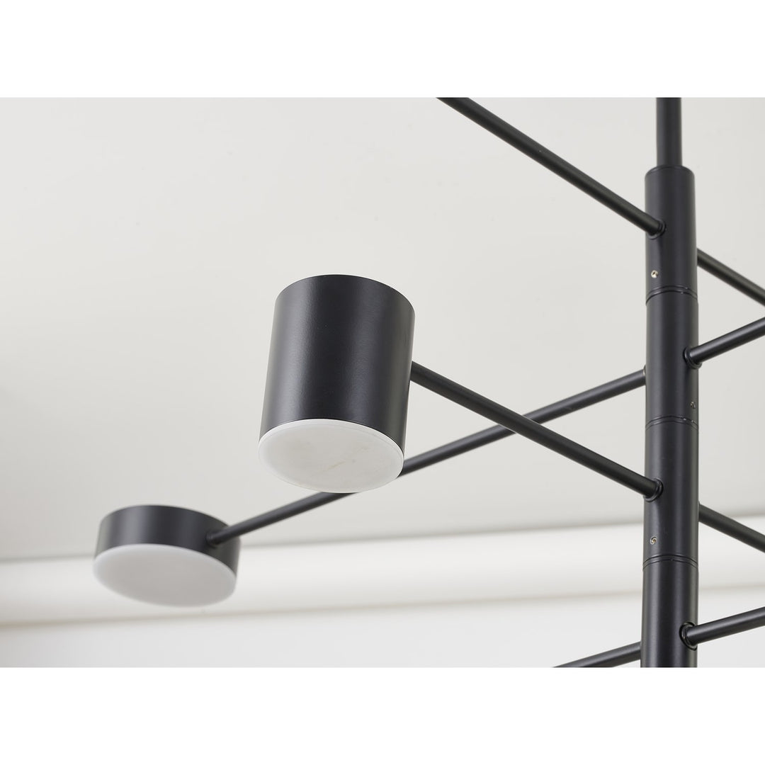 Led Chandelier In Black Finish