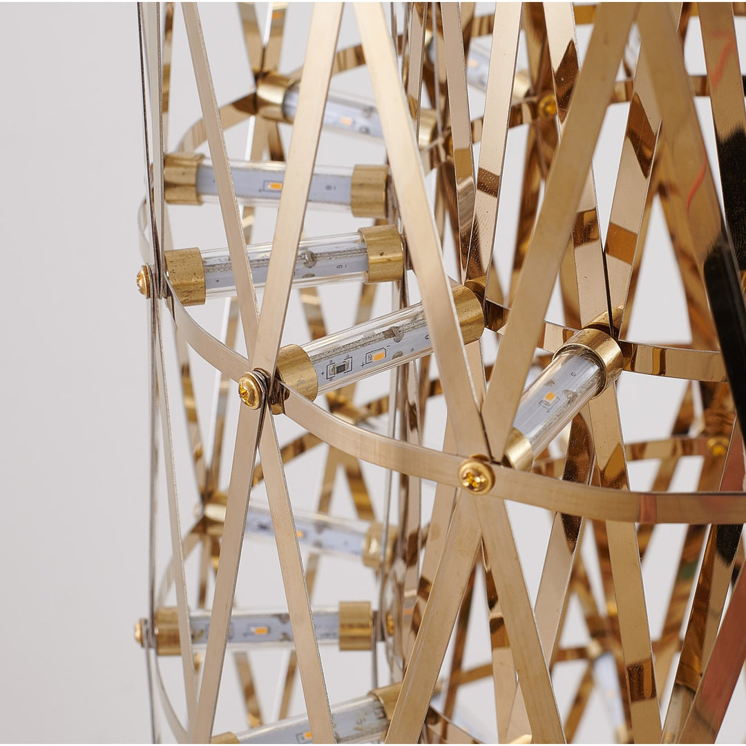 Led Floor Lamp In Gold Finish