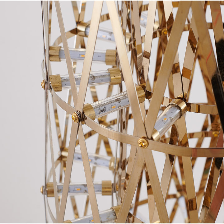 Led Floor Lamp In Gold Finish