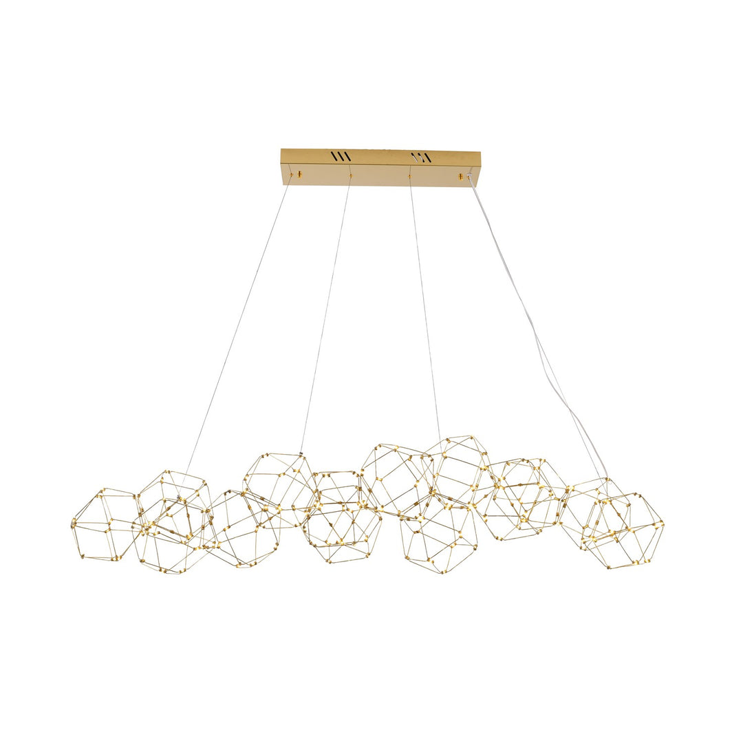 Led Chandelier In Gold Finish by Bethel