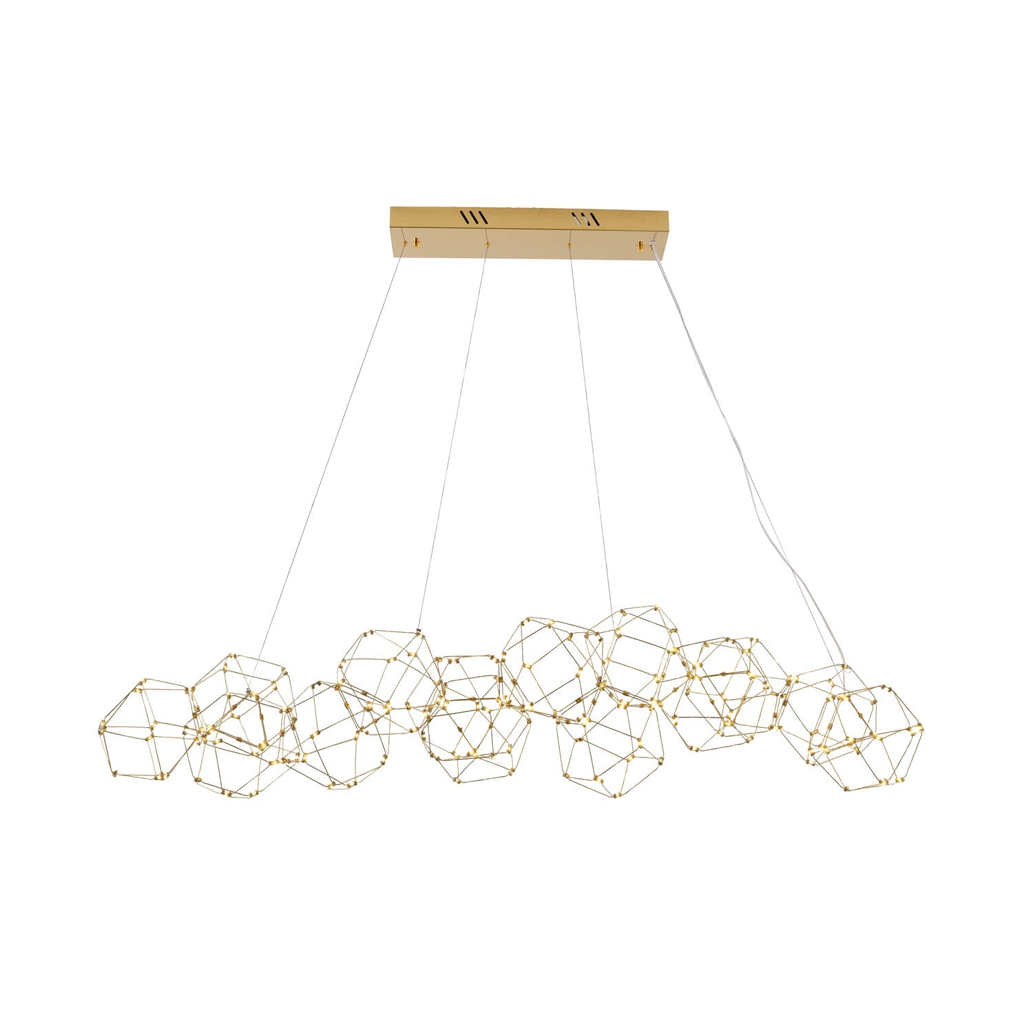 Led Chandelier In Gold Finish by Bethel