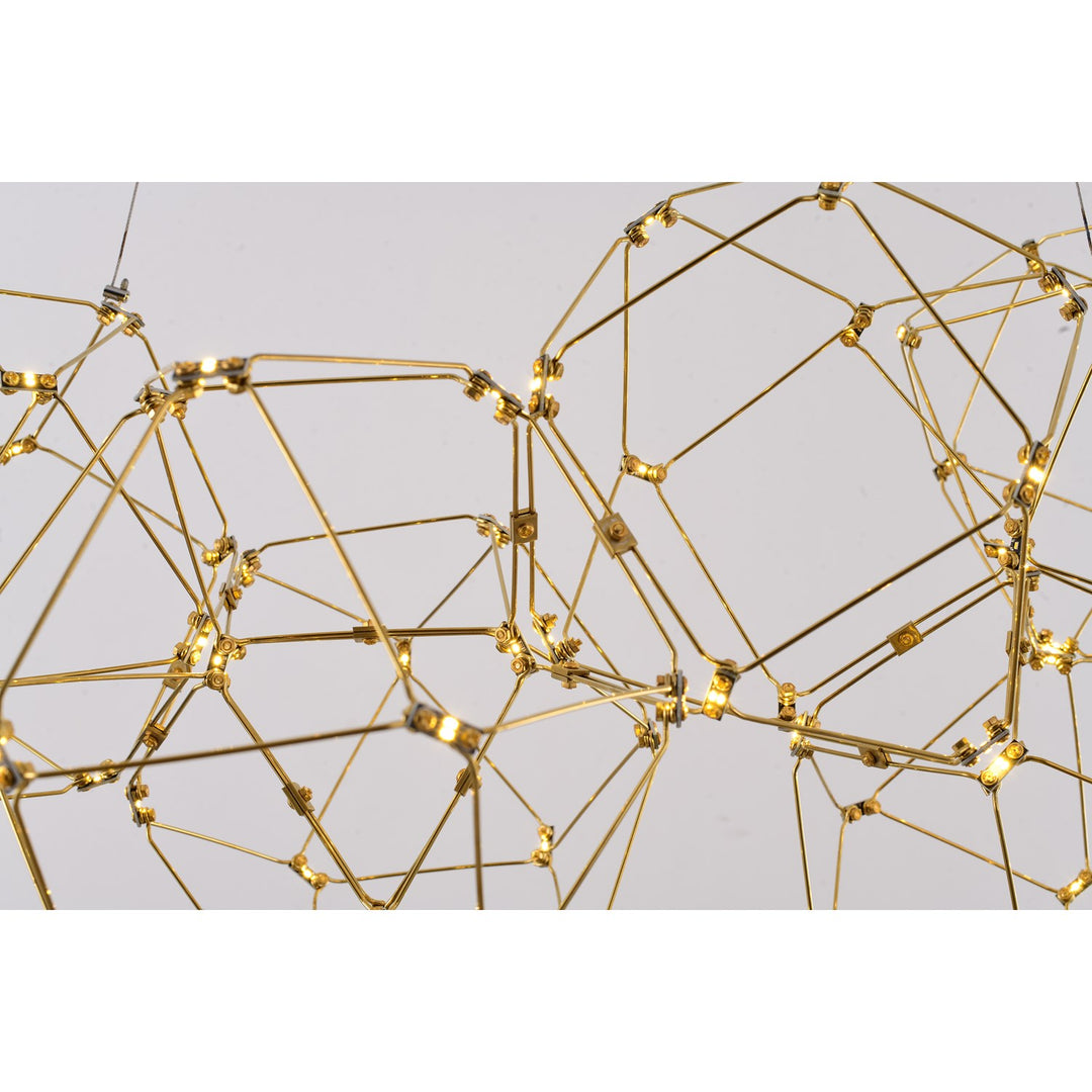 Led Chandelier In Gold Finish
