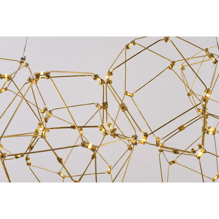 Led Chandelier In Gold Finish