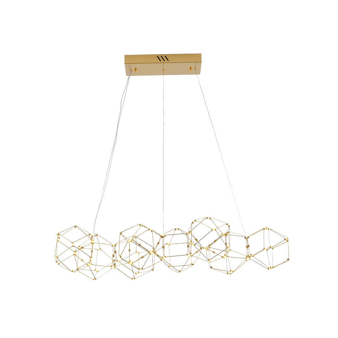 Led Chandelier In Gold Finish by Bethel