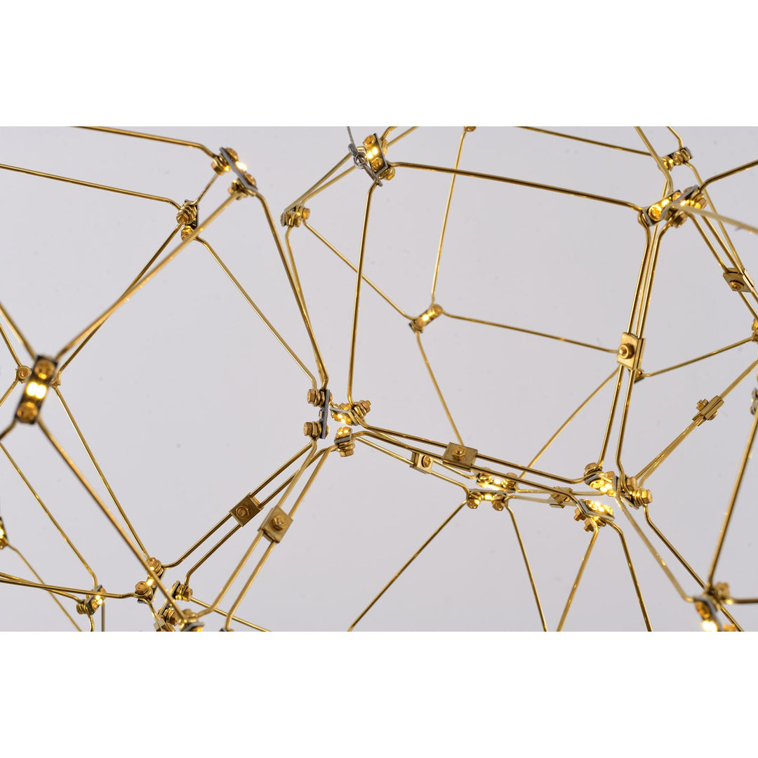 Led Chandelier In Gold Finish