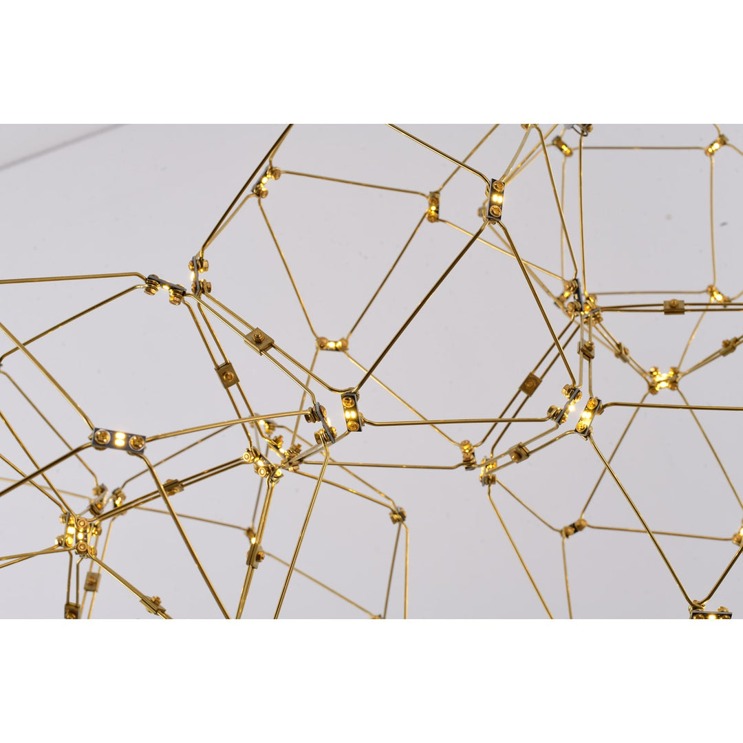 Led Chandelier In Gold Finish