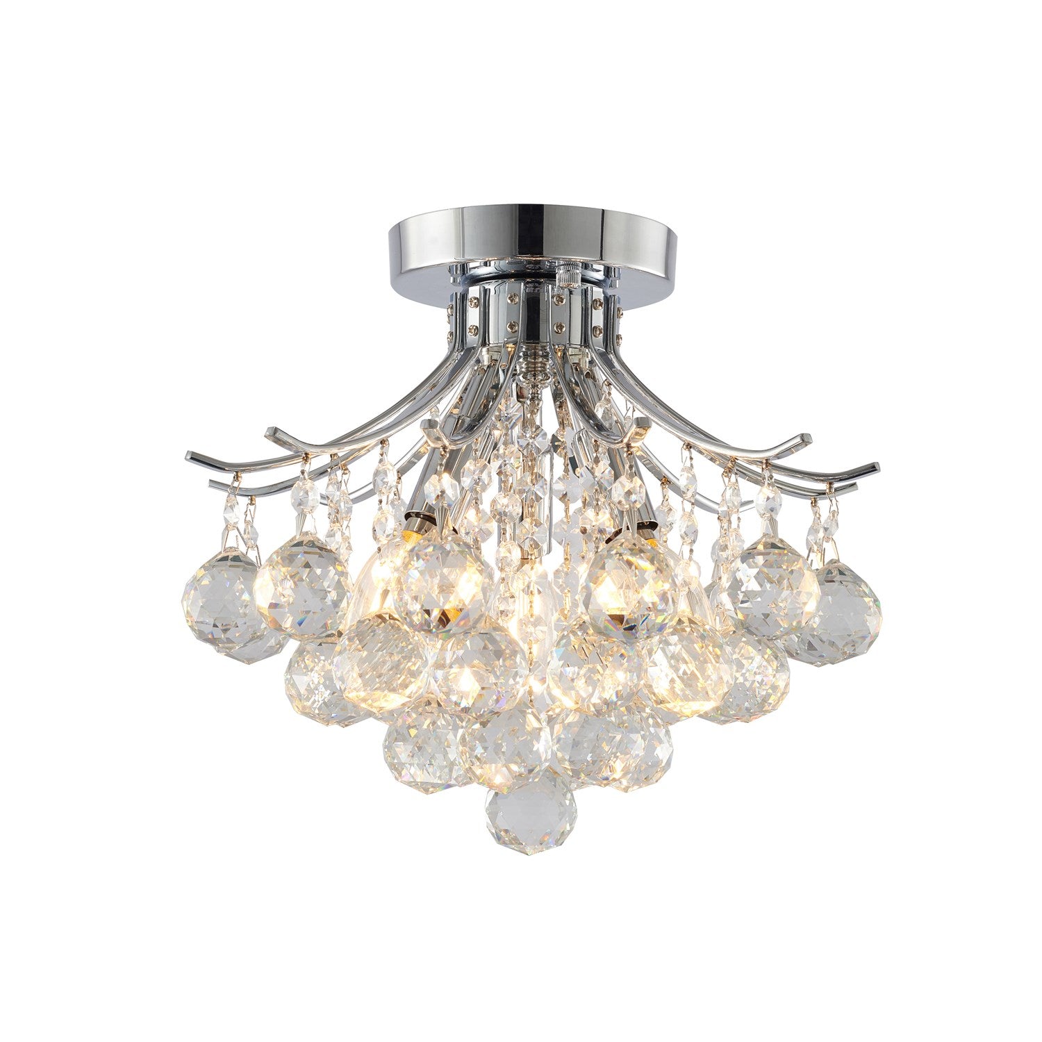 Semi Flush Mount In Chrome Finish by Bethel