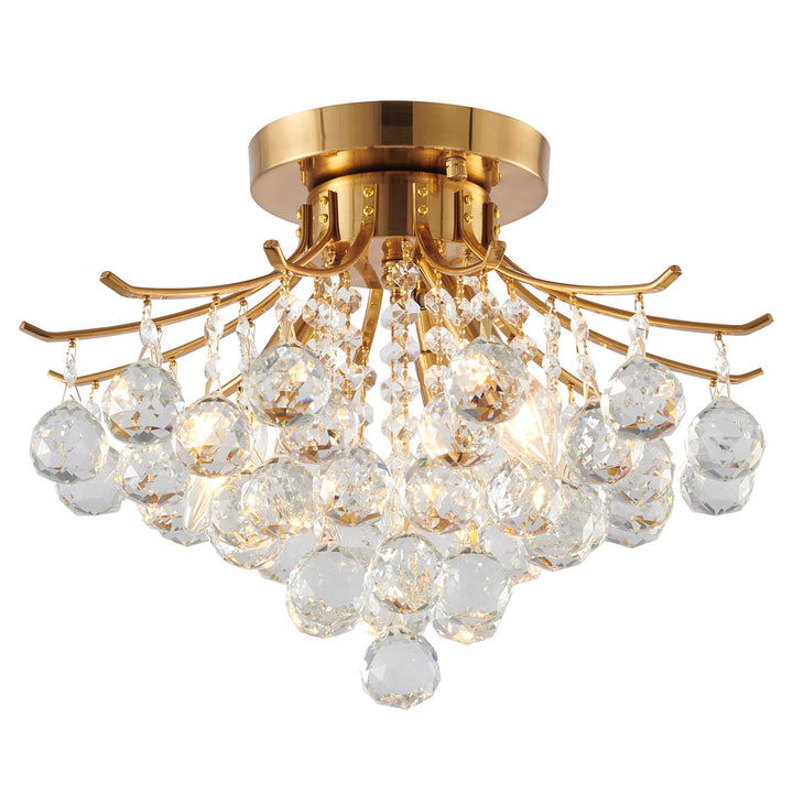 Semi Flush Mount In Stain Brass Finish by Bethel