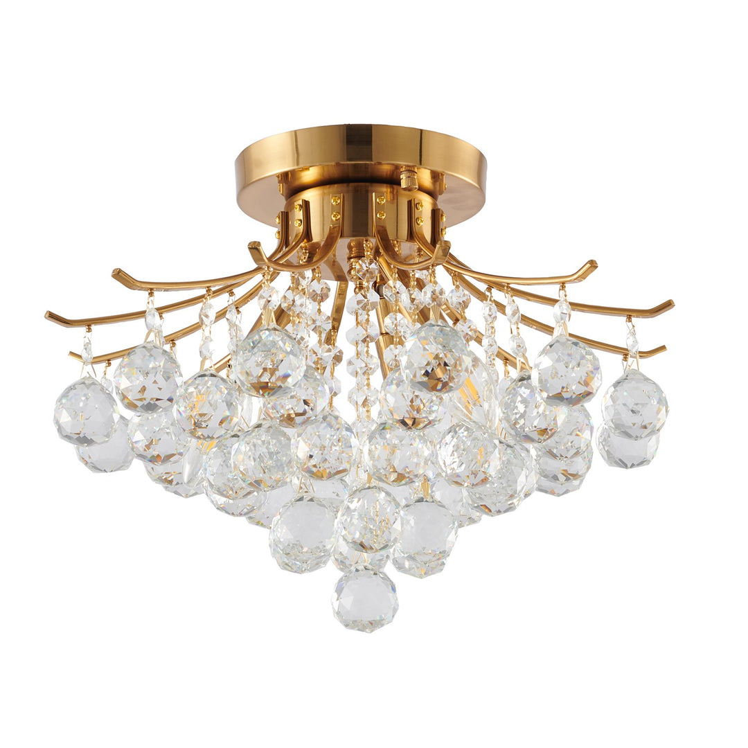 Semi Flush Mount In Stain Brass Finish