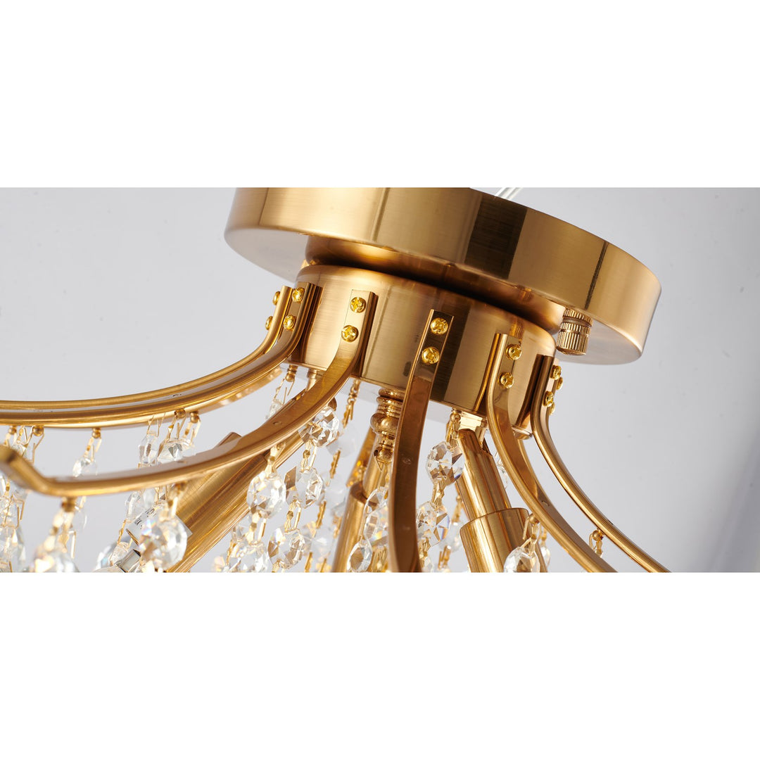 Semi Flush Mount In Stain Brass Finish