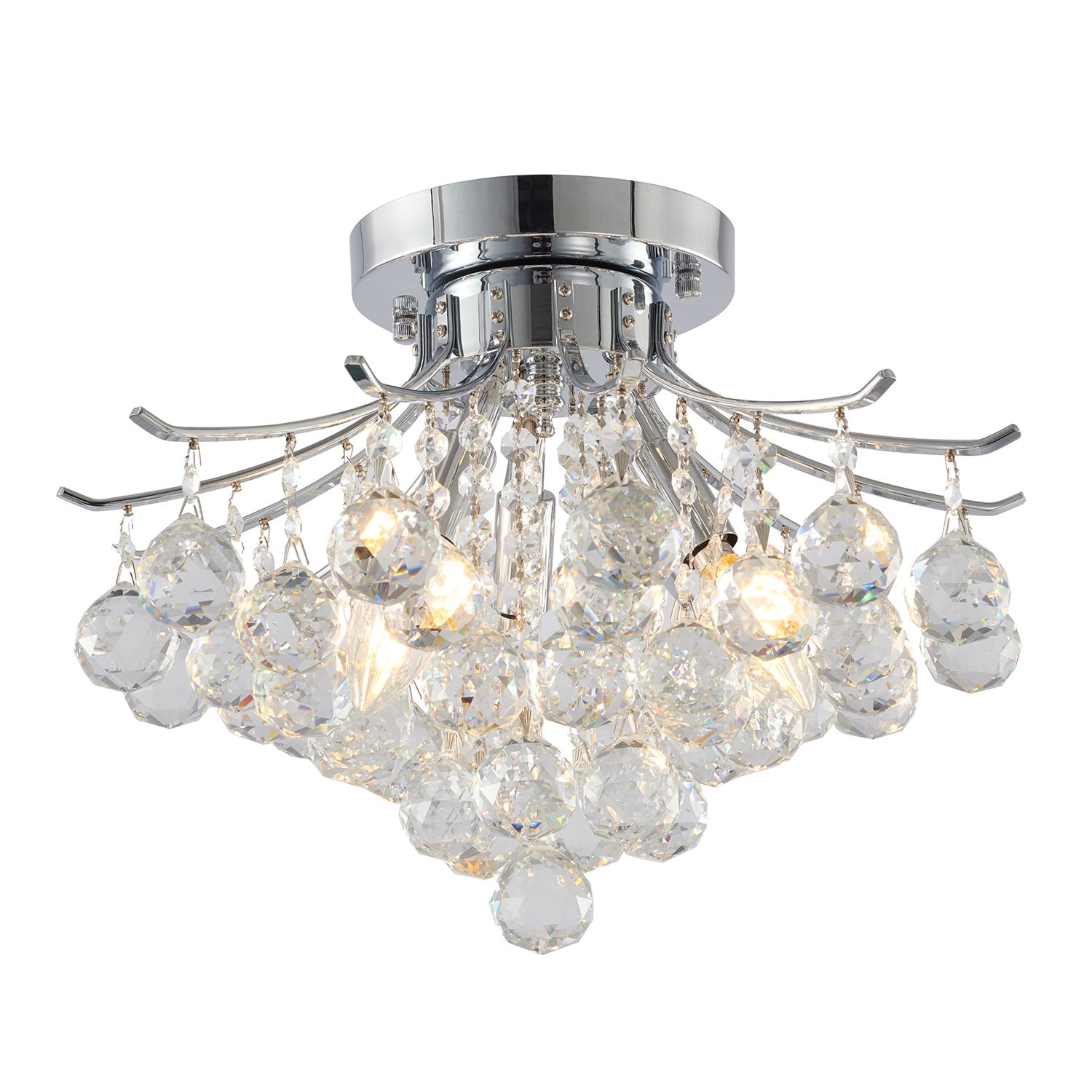 Semi Flush Mount In Chrome Finish by Bethel