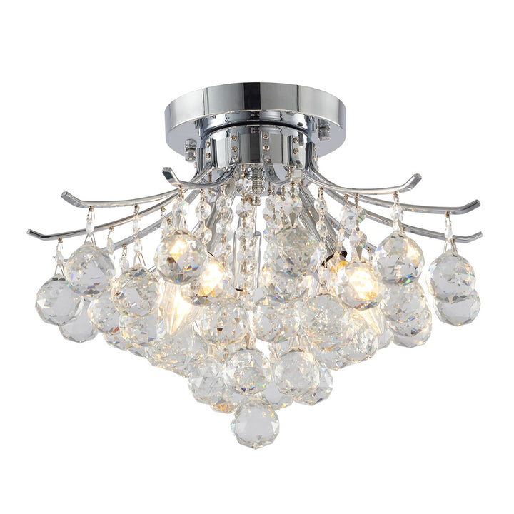 Semi Flush Mount In Chrome Finish by Bethel