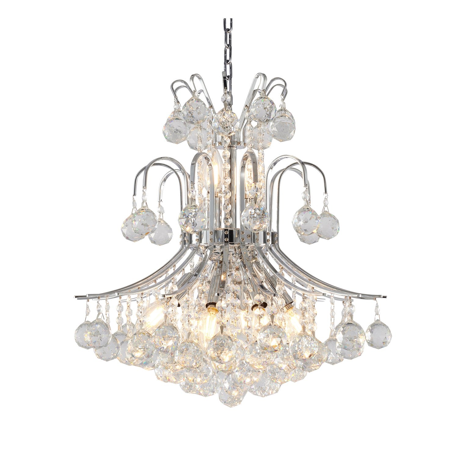 Chandelier In Chrome Finish by Bethel