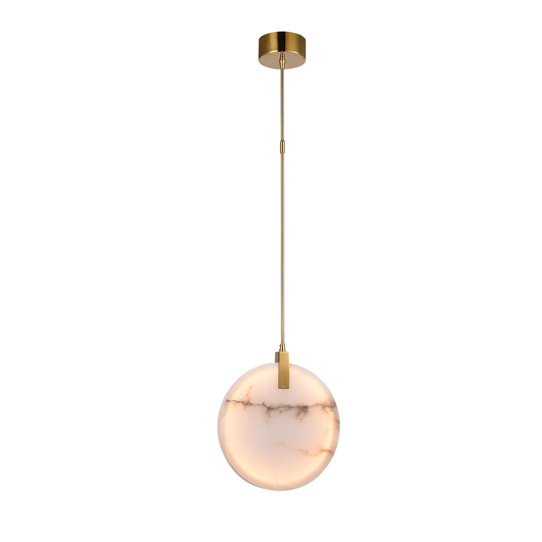 Led Single Pendant Lighting In Gold Finish