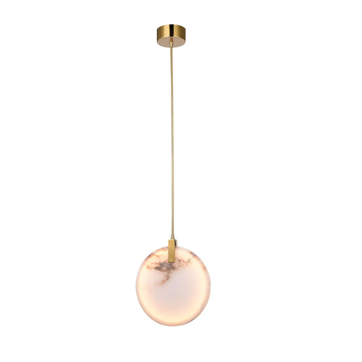 Led Single Pendant Lighting In Gold Finish