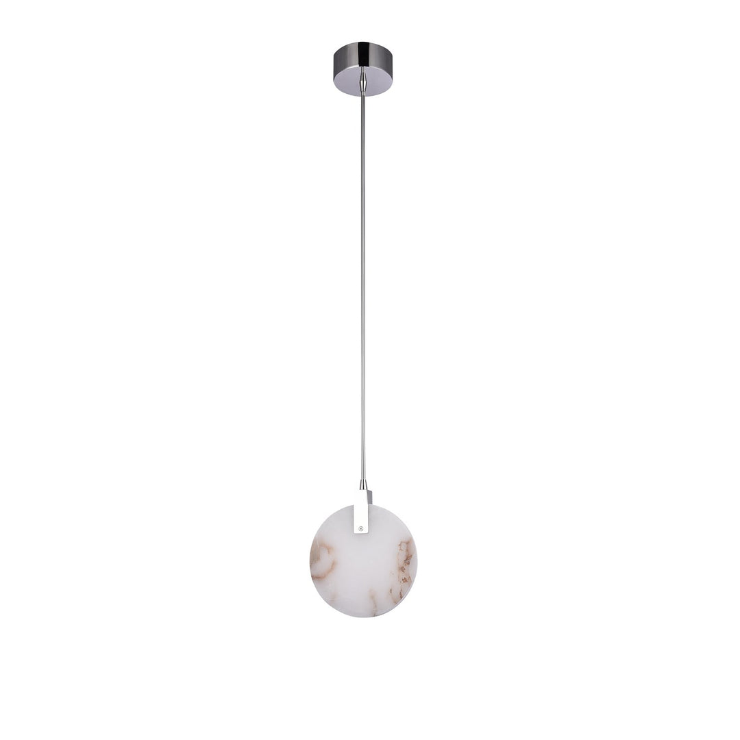 Led Single Pendant Lighting In Chrome Finish