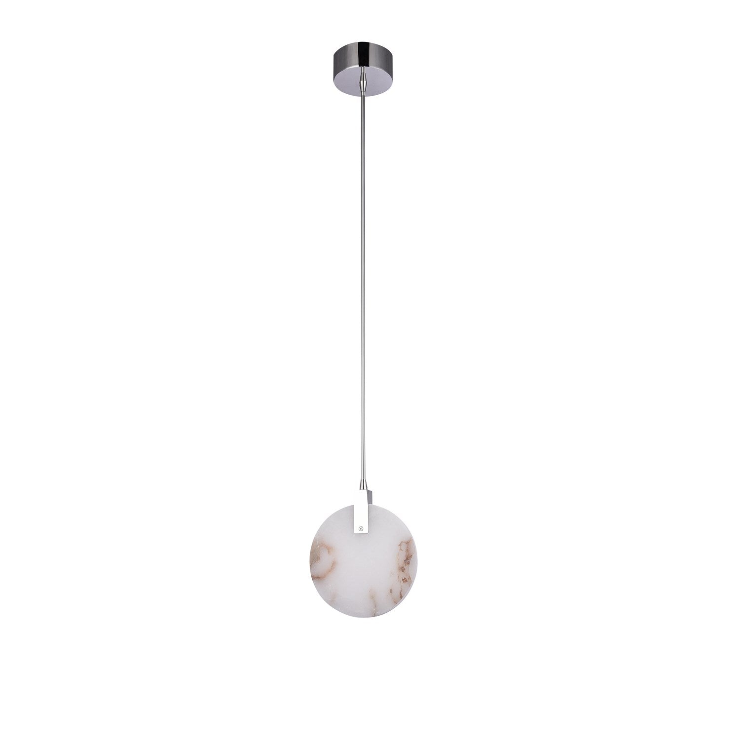 Led Single Pendant Lighting In Chrome Finish