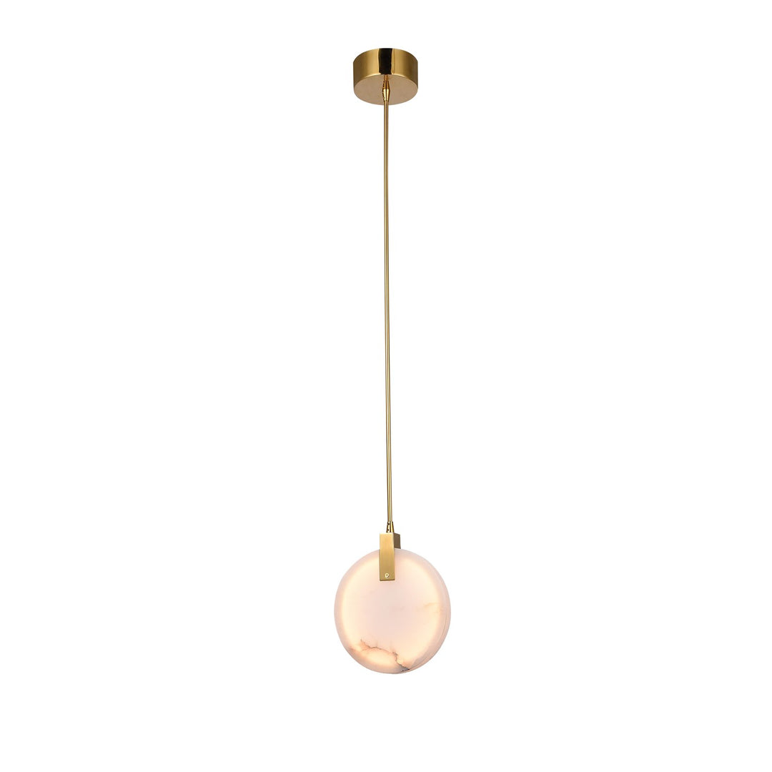 Led Single Pendant Lighting In Gold Finish