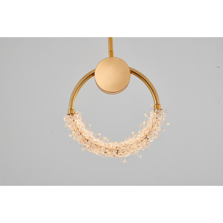 Led Single Pendant Lighting In Gold Finish