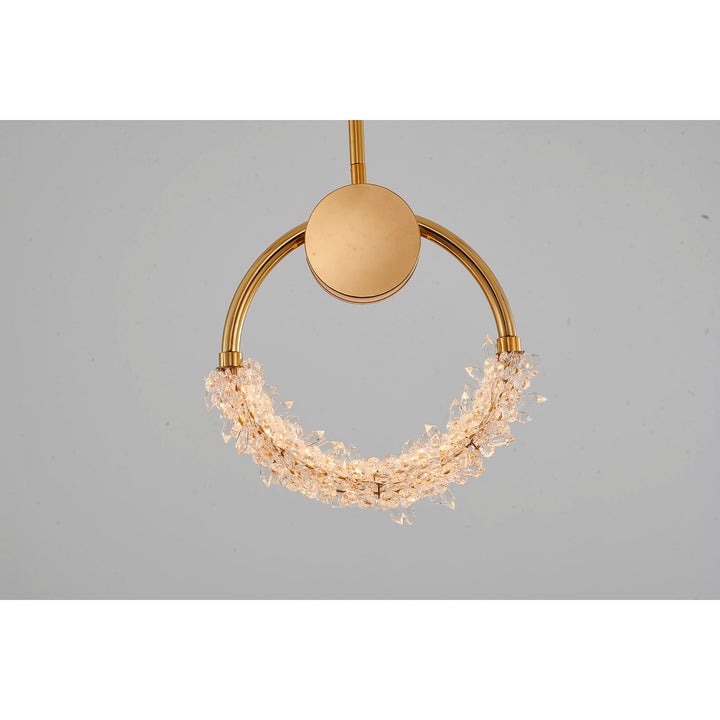 Led Single Pendant Lighting In Gold Finish