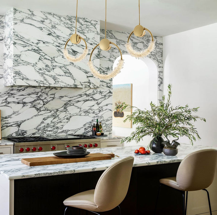 Led Chandelier In Gold Finish by Bethel