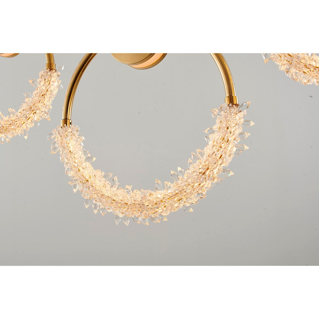Led Chandelier In Gold Finish