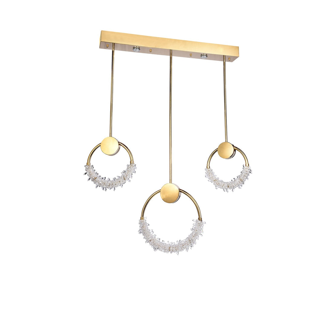 Led Chandelier In Gold Finish