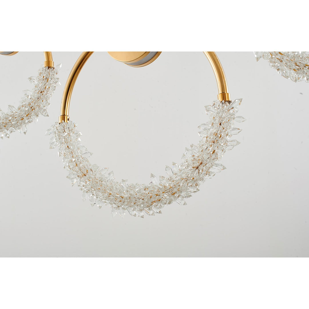 Led Chandelier In Gold Finish