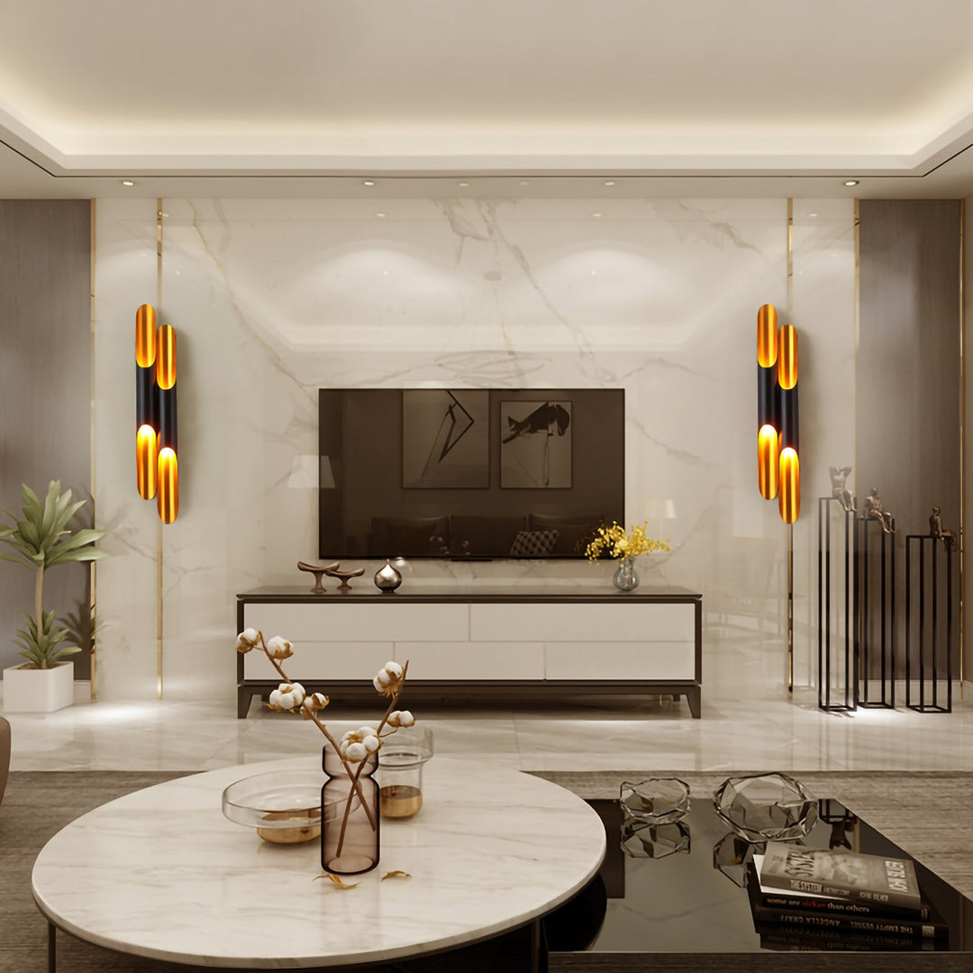 Wall Sconce In Black Finish