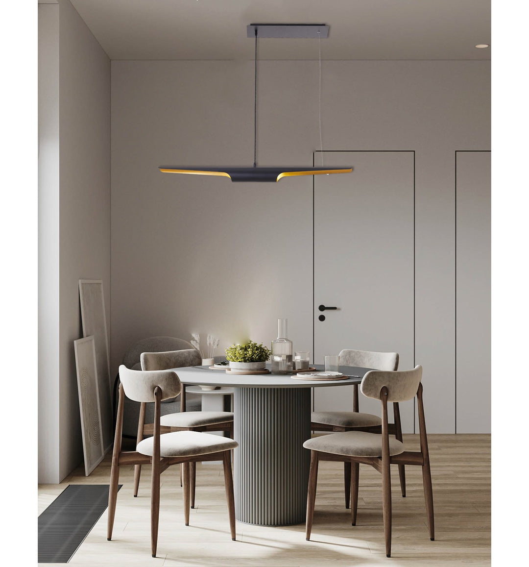 Pendant In Black Finish by Bethel