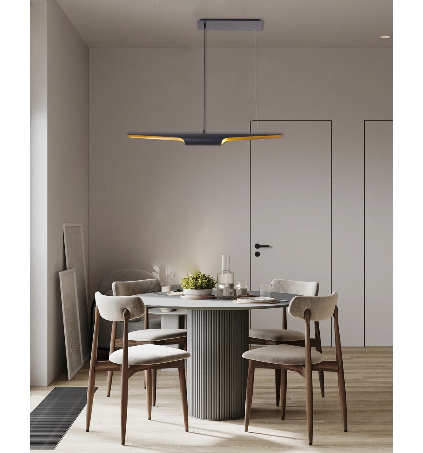 Pendant In Black Finish by Bethel
