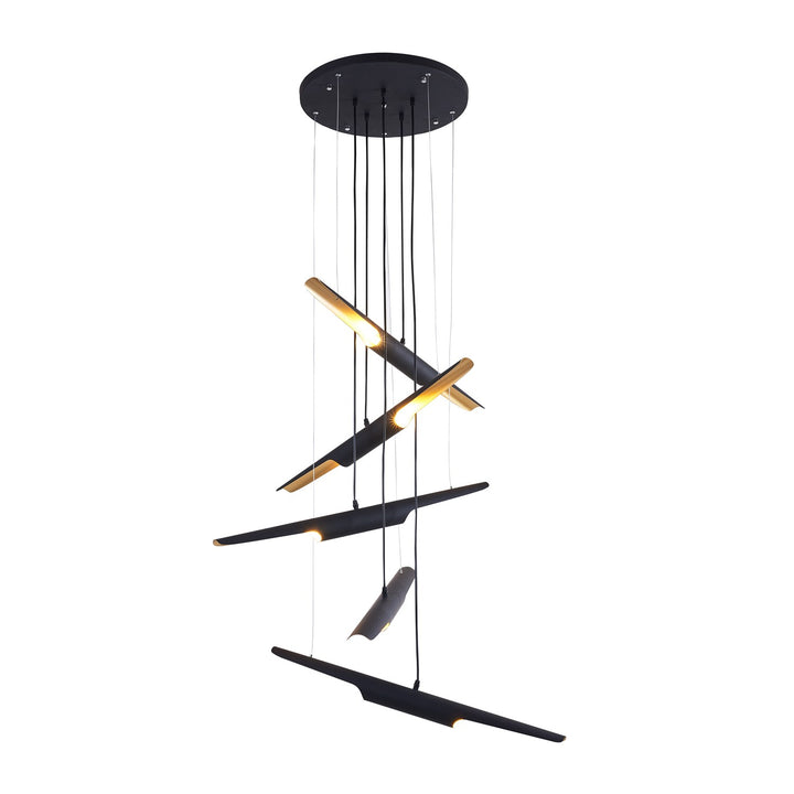 Chandelier In Matte Black Finish