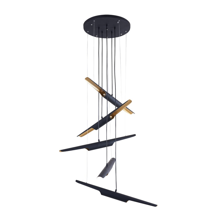 Chandelier In Matte Black Finish