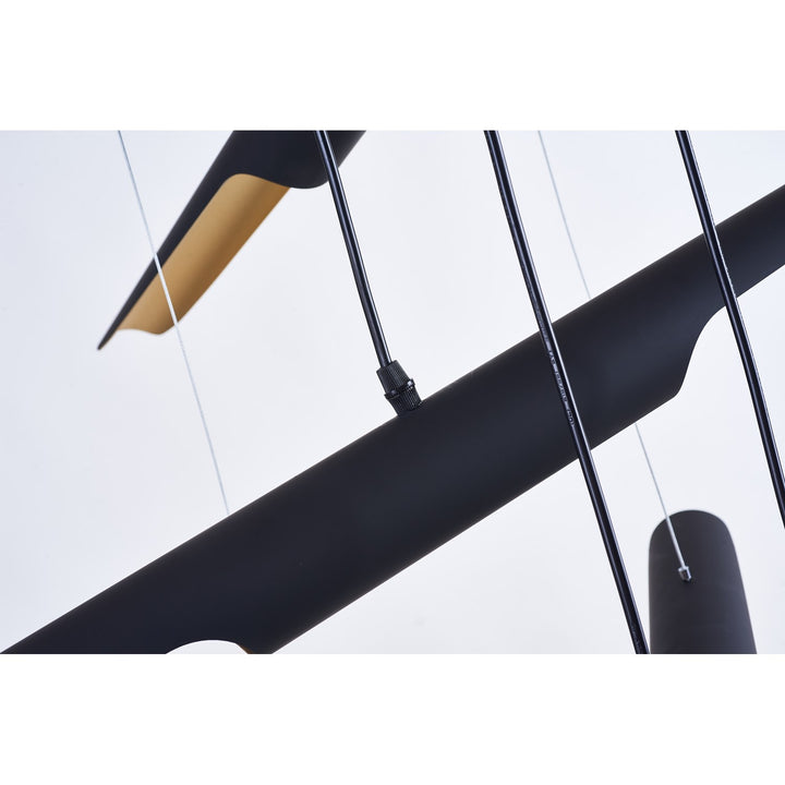 Chandelier In Matte Black Finish
