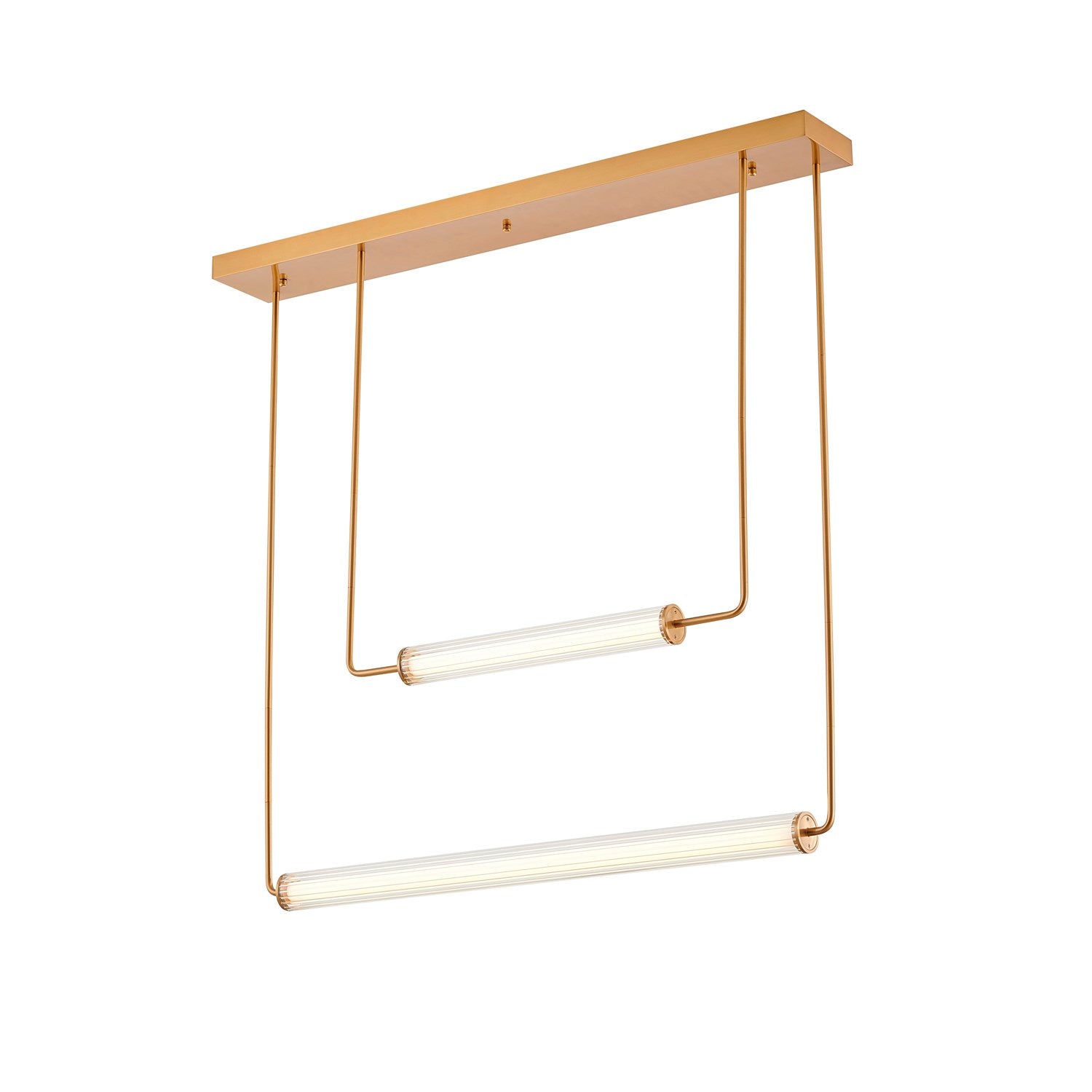 Led Chandelier In Brass Finish by Bethel