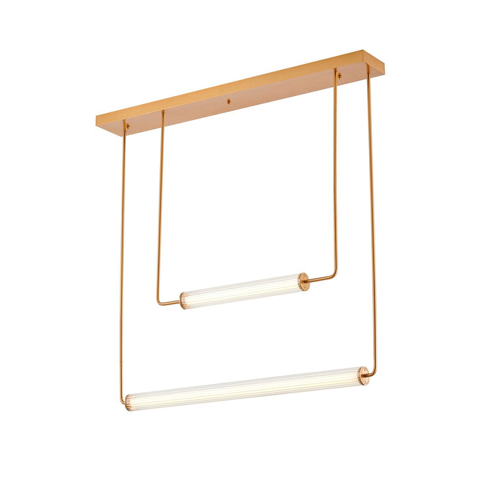 Led Chandelier In Brass Finish by Bethel