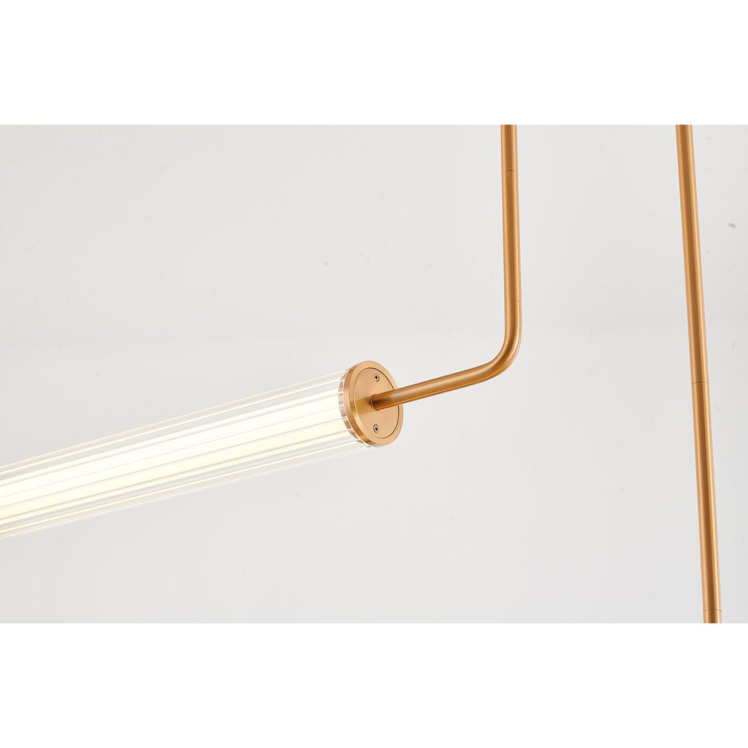 Led Chandelier In Brass Finish