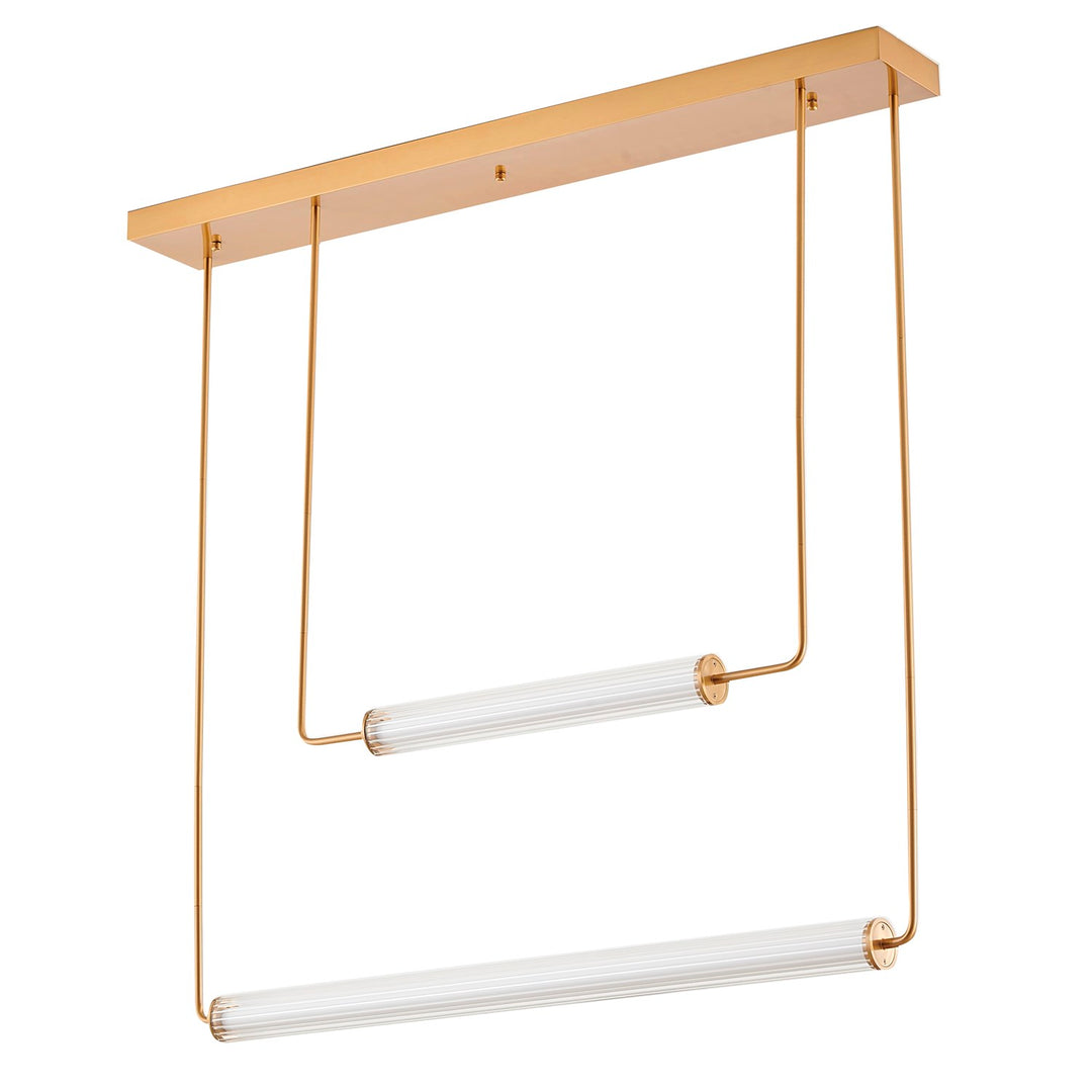Led Chandelier In Brass Finish