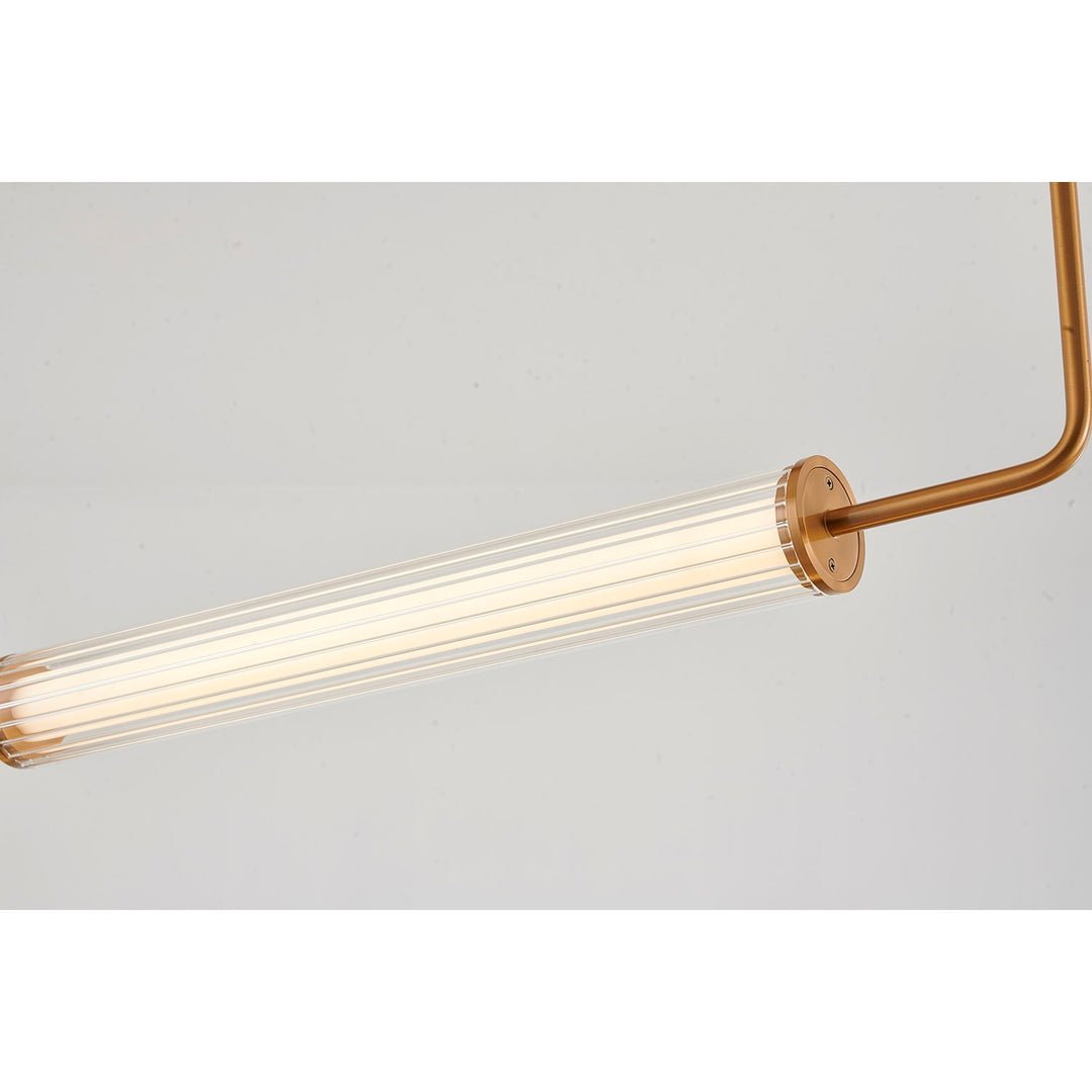Led Chandelier In Brass Finish