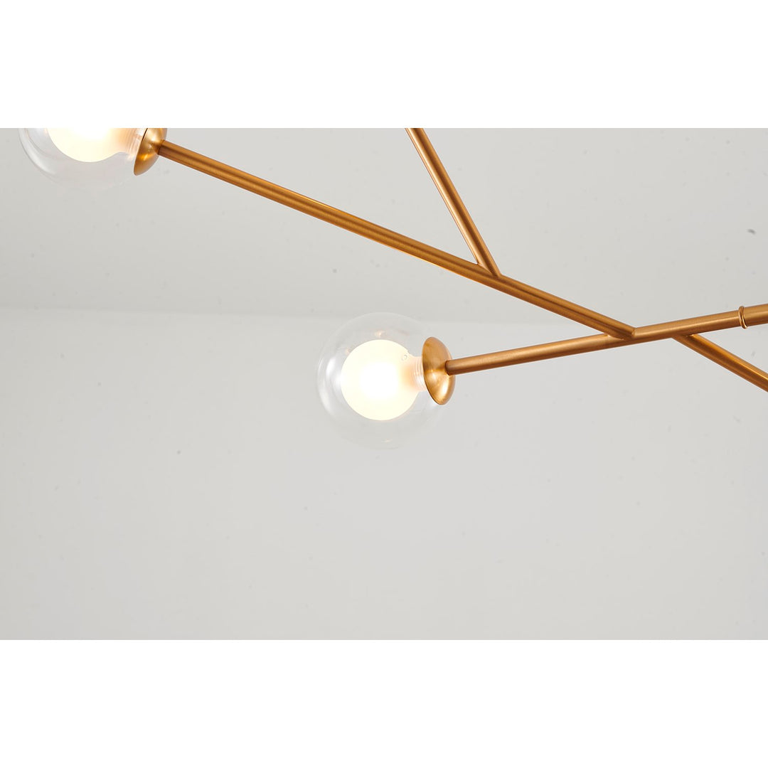 Chandelier In Brass Finish