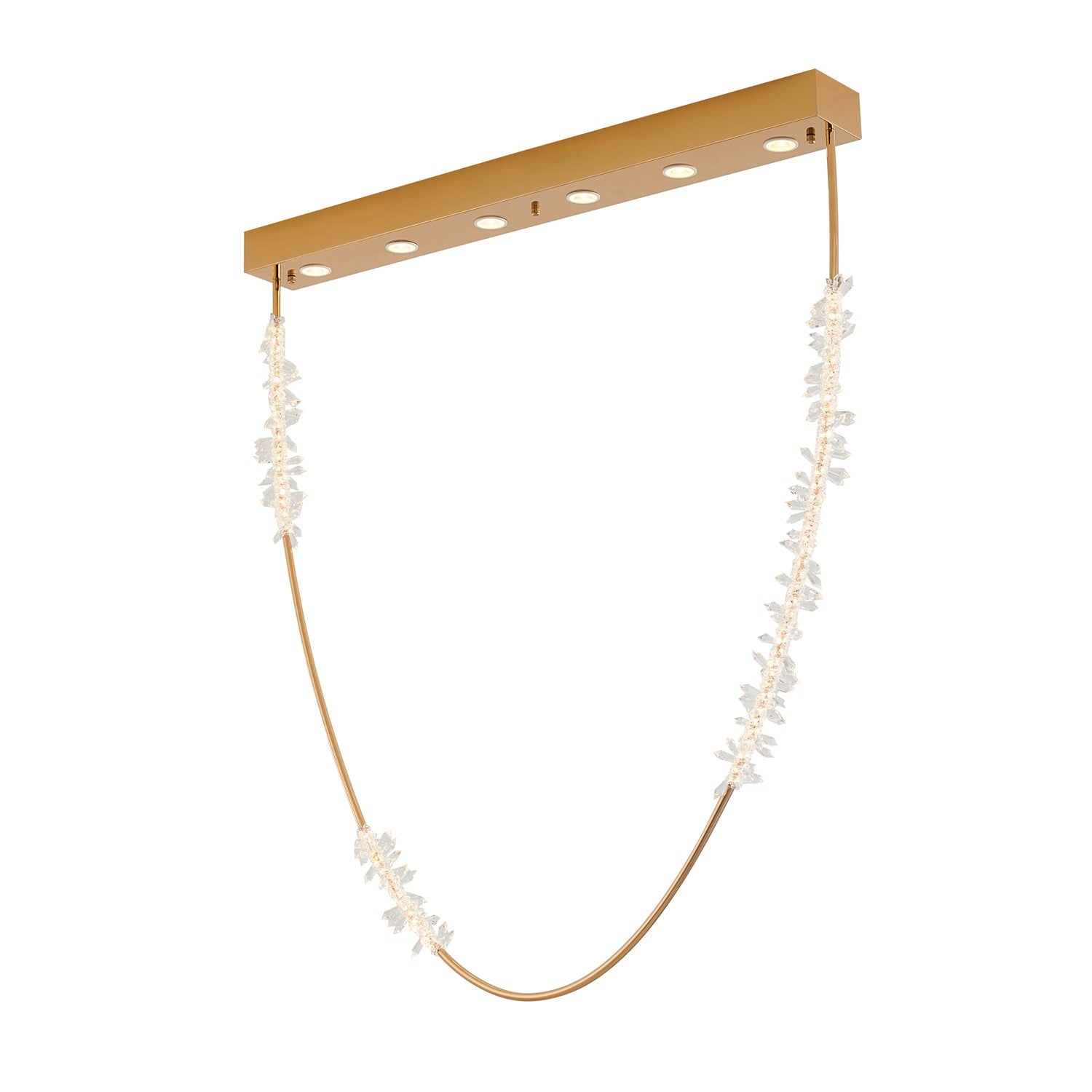 Led Chandelier In Gold Finish by Bethel