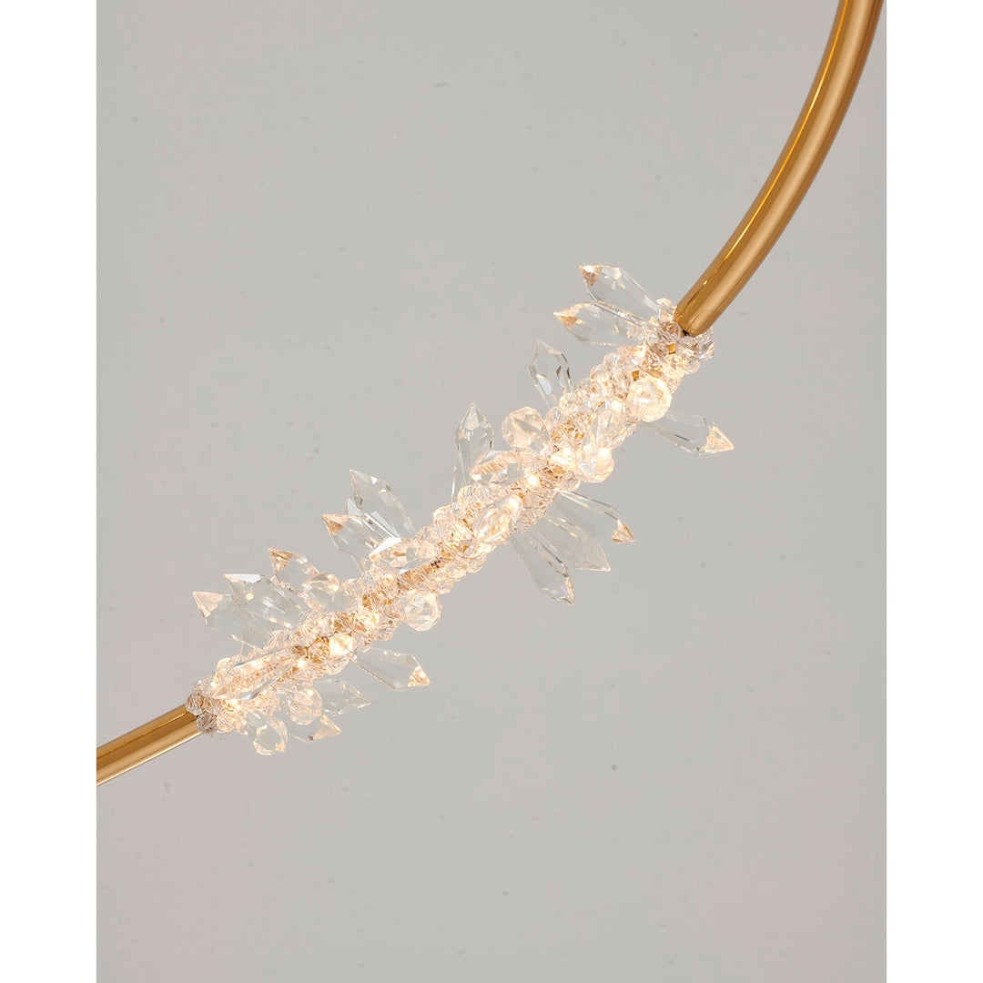 Led Chandelier In Gold Finish