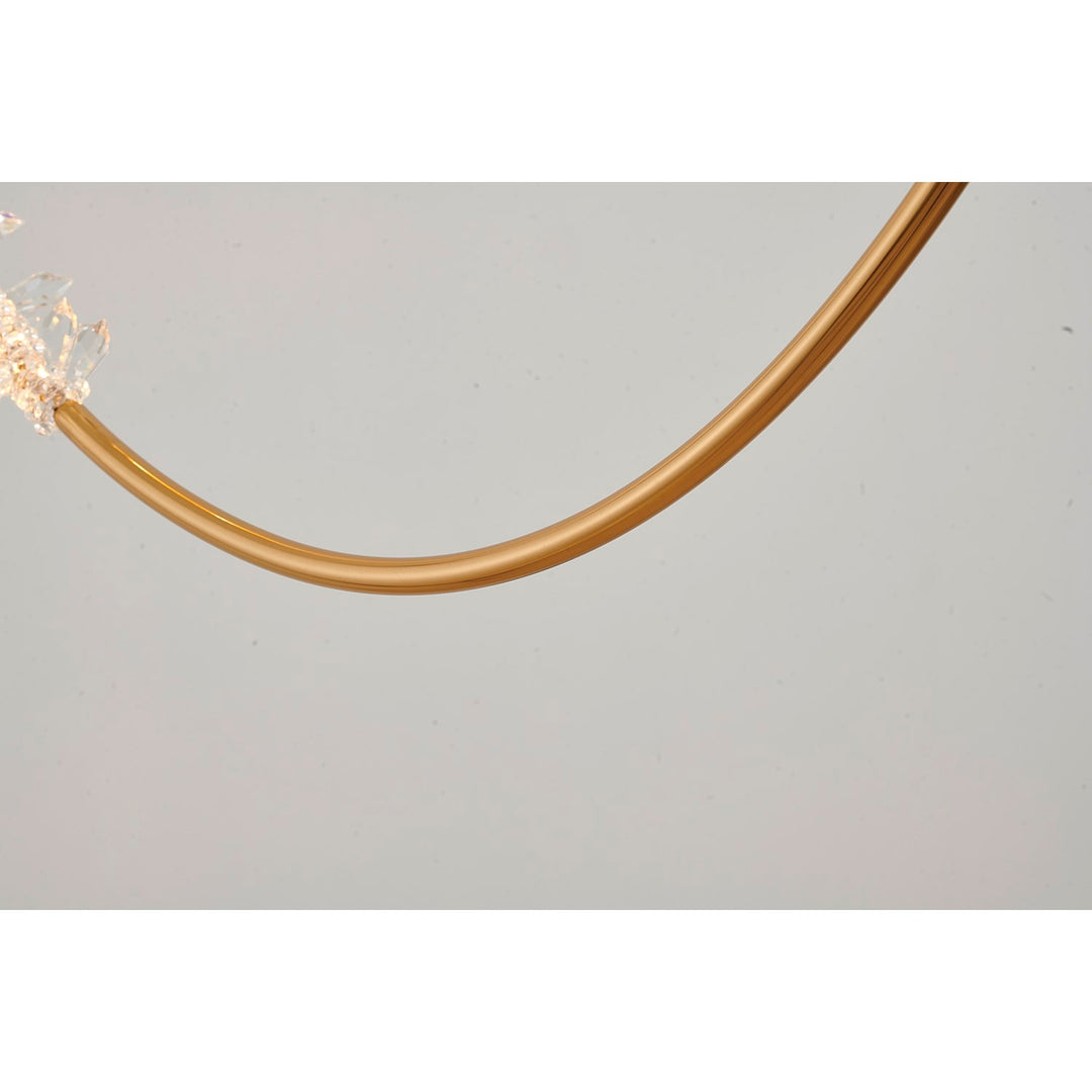 Led Chandelier In Gold Finish
