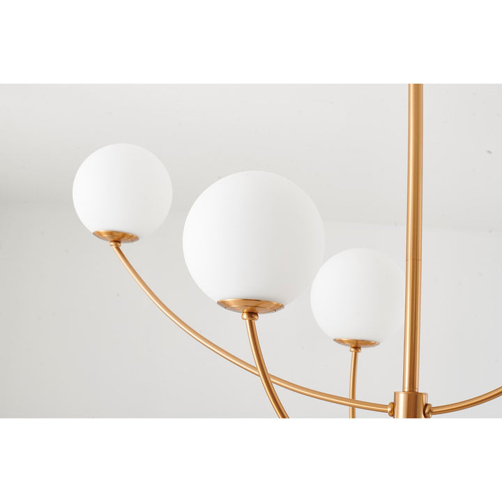 Chandelier In Brass Finish