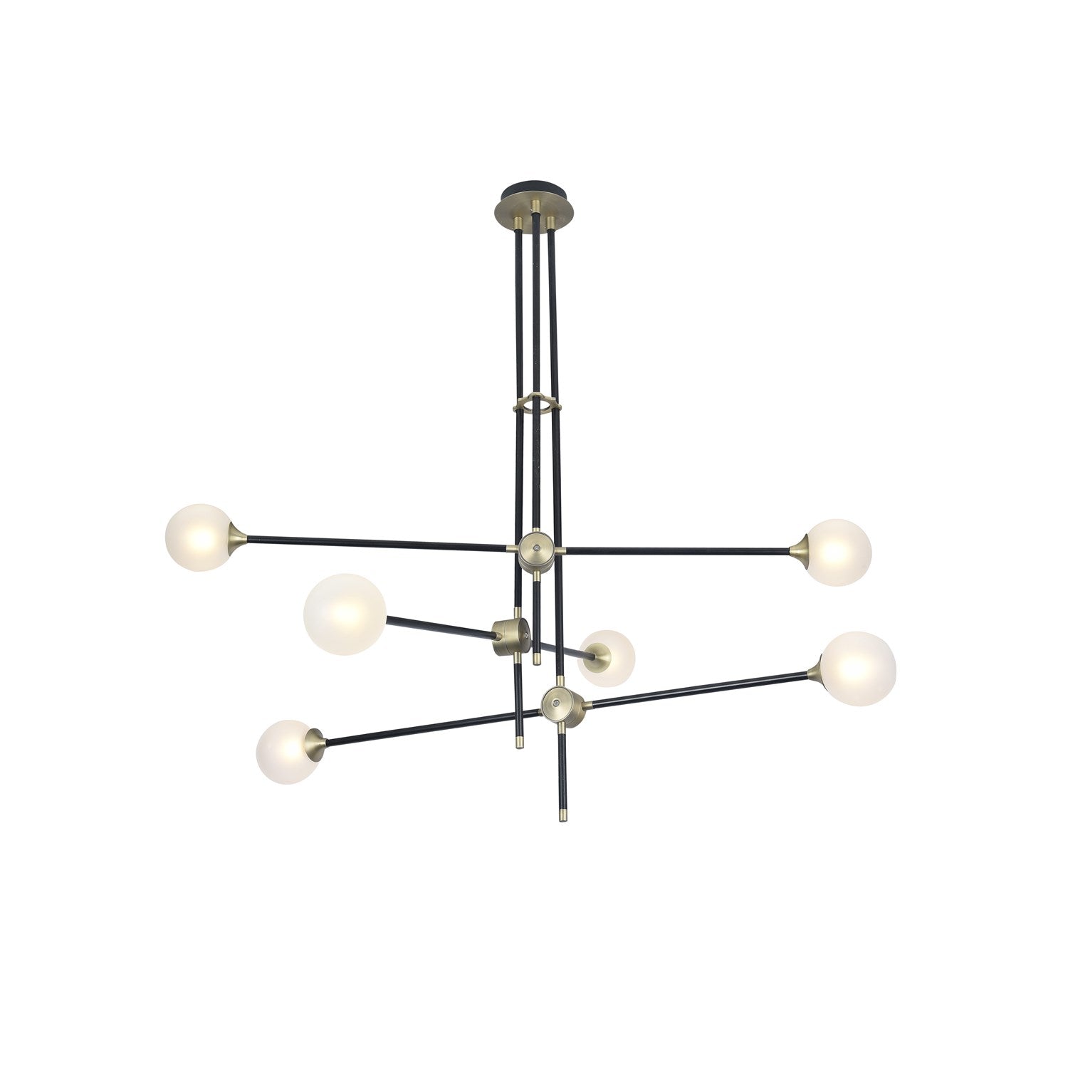Chandelier In Black Finish by Bethel