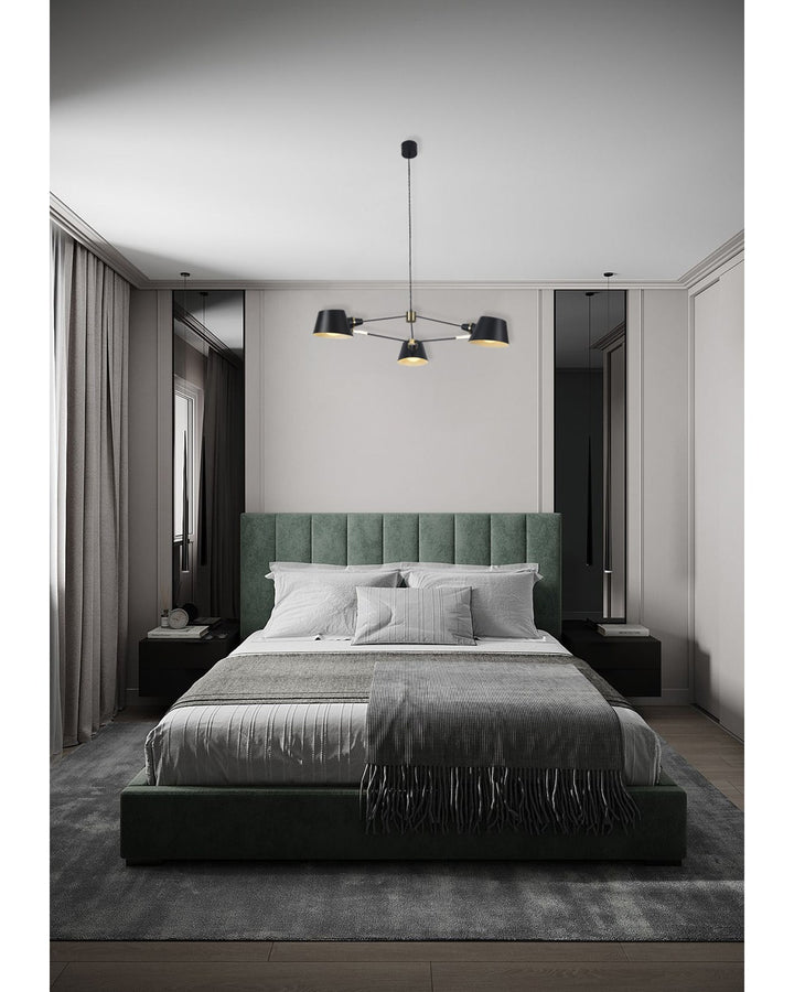 Chandelier In Black Finish by Bethel