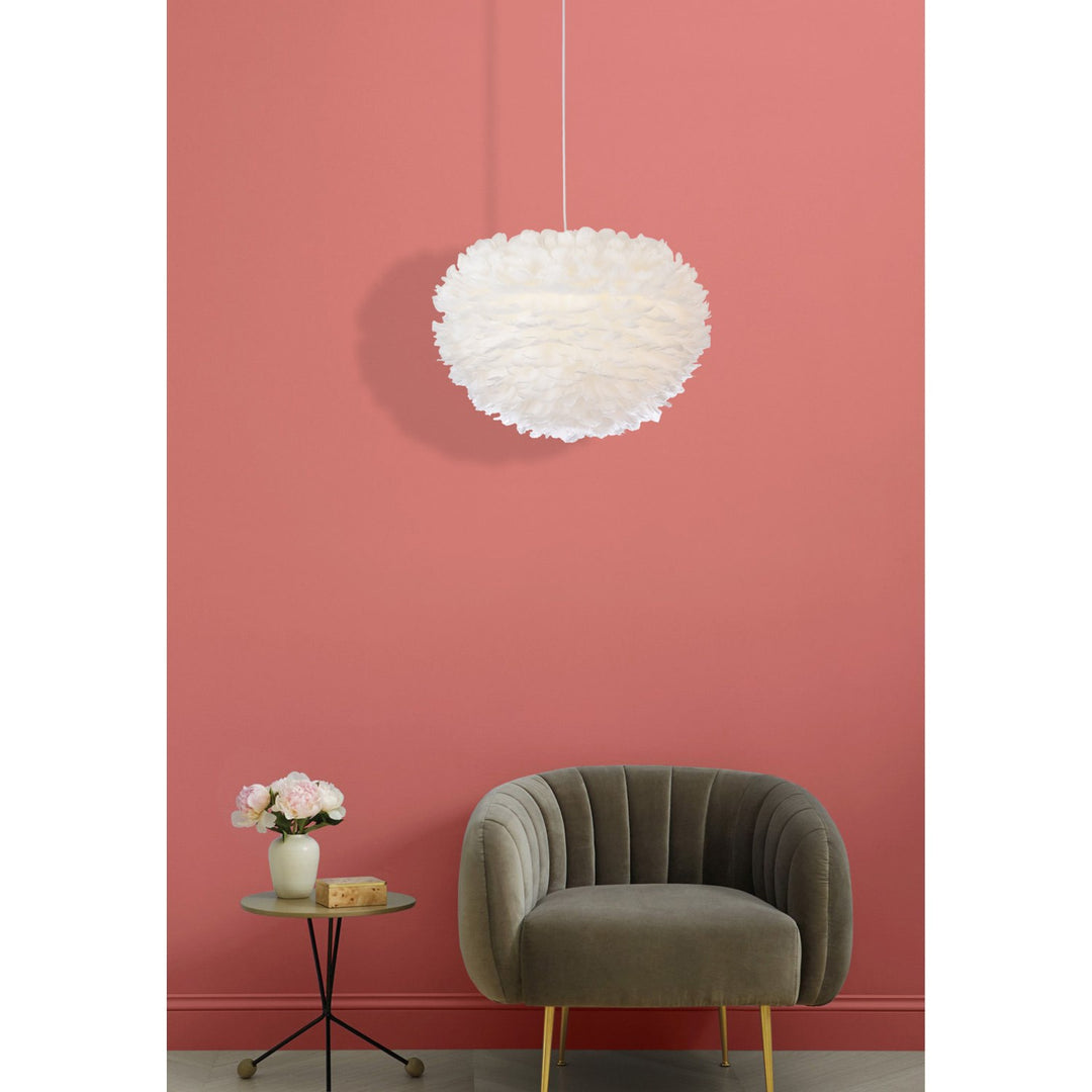 Chandelier In White Finish by Bethel