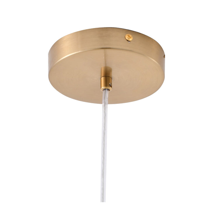 Led Pendant In Gold; White & Green Finish