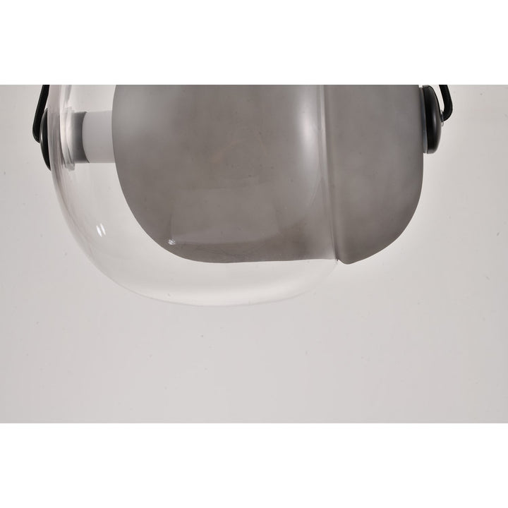 Led Pendant In Smoke & Clear & Black Finish